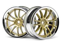 Диски туринг 1|10 - WORK XSA 02C (26mm CHROME|GOLD| вынос 3mm) 2шт - HPI-3297
