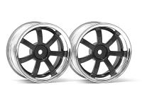 Диски туринг 1|10 - 57S-PRO (CHROME|BLACK| вынос 3мм) 2шт - HPI-3322