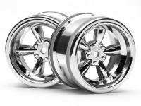 Диски туринг 1|10 - VINTAGE 5 SPOKE 31MM SHINY CHROME (6MM OFFSET) 2шт - HPI-3822