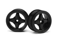 Диски 1|10 мини - MX60 4 SPOKE BLACK (вынос 0mm| 2шт) - HPI-3901