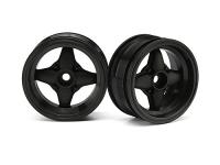 Диски 1|10 мини - MX60 4 SPOKE BLACK (вынос 3mm| 2шт) - HPI-3906