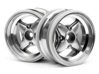 Диски 1|10 мини - MX60 4 SPOKE MATTE CHROME (вынос 3mm| 2шт) - HPI-3908