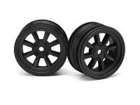 Диски 1|10 мини - MX60 8 SPOKE BLACK (вынос 0mm| 2шт) - HPI-3931