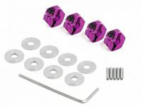 Хабы колесные ALUMINIUM (CLAMP TYPE|PURPLE) 4шт - HPI-72044