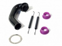 Патрубок выхлопной трубы 1|10  (R EXHAUST ENGINE|U SHAPE|SHORT|BLK) - HPI-86162