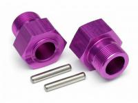 Ступица крепления колеса 24X27мм (PURPLE|2шт) с пинами - HPI-86469