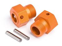 Хабы колесные задние 24x27mm (ORANGE|2шт) с пинами - HPI-87495