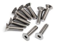 Винты - TITANIUM FLAT HEAD  M5x20mm (10шт) - HPI-94952