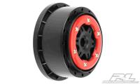 Диски шорт 1|10 - Split Six 2.2|3.0 Red|Black Bead-Loc Front (for SC10) 2шт - PL2716-04**