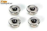 Гайки фланцевые с фиксатором 4mm (4шт) - TM-111160