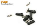 Шаровые и наконечники 4mm Short (for 3mm rod) 5шт Blue - TM-115024B