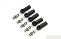 Шаровые и наконечники 4mm Short (for 3mm rod) 5шт Black - TM-115024BK