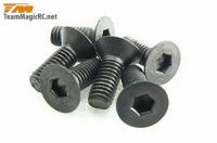 Винты 3x8mm Steel FH (6шт) hex - TM-126308