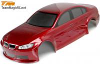 Кузов с обвесом 1:10 - BMW320 (190mm) окрашен | красный| с отражателями - TM-503316DRA