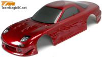 Кузов с обвесом 1:10 - RX7 (190mm) окрашен | красный| с отражателями - TM-503321DRA