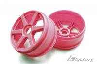 Диски багги 1|8 - No-Slots (6-Spoke| 17mm| Pink| 2шт) - TM-K8002PK**