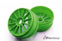 Диски багги 1|8 - (12 спиц | 17mm | Green| No-Slots)  2шт - TM-K8003G**
