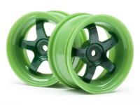 Диски туринг 1|10 - WORK MEISTER S1 Зеленые (3мм OFFSET|2шт) - HPI-111090