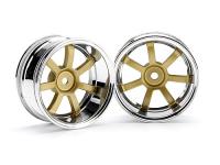Диски туринг 1|10 - 57S-PRO CHROME|GOLD (9мм OFFSET) - HPI-3321