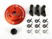 Flywheel + Clutch Shoes 3pcs + Springs + Central Lock Nut 8.5mm Incl. Springs - RMA-0050-01