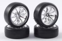 Колеса туринг 1|10 - FASTRAX SLICK TYRES 10-SPOKE (4шт) - FAST0075C