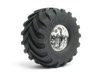 Колеса в сборе 1|10 MUD THRACHER | диски Classic King Chrome (2шт) - HPI-4707