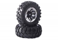 Колеса в сборе Kong 96mm для краулеров (диски 1.9* Bead Protector) 2шт - Black - FAST0062B