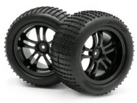 Колеса в сборе MINIZILLA | MICRO PIN | диск BLACK (2шт) - HPI-HB70481