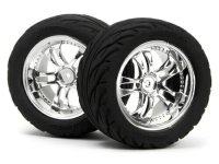 Колеса в сборе MINIZILLA | RADIAL | диск CHROME (2шт) - HPI-HB70482