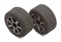 Колеса в сборе RC18R микропора | black (2шт) - AS21305