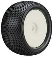 Колеса в сборе трак 1|8 - CUBIC | A ExtraSoft | Белый диск 2шт - GGW08A