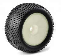 Колеса в сборе (Трак 1|8) GRIP | мягкие | БЕЛЫЙ диск | РАСШИРЕННЫЕ | HEX17mm (2шт) - GGK07A