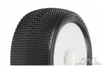 Колеса в сборе (Трак 1|8) - Hole Shot VTR 4.0* M2 (Medium) белый диск без выноса (2шт) - PL9033-11