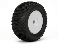 Колеса в сборе (Трак 1|8) - NUBZ (143X68MM) | S COMPOUND | Белые Диски HEX17mm| 2шт - HPI-4925