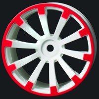 Комплект дисков (4шт.), 10 спиц, белые с красным - SWS-3320193_rw