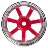 Комплект дисков (4шт.), 7 спиц, красные с хромом - SWS-3320058