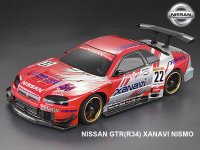 Кузов Nissan GTR (R34) не окрашенный с наклейками и спойлером - SWS-B-GTR34