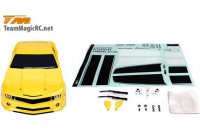 Кузов с обвесом - 1|10 - Touring | Drift - 195mm - Окрашен - CMR Yellow| с отражателями - TM-503323YA