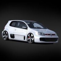 Кузов Volkswagen Golf W12 GTI масштаба 1|10 не окрашенный с отражателями и наклейками - SWS-B-W12GTI