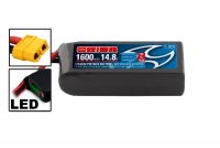 Аккумулятор Li-Po 14,8В(3S) 1600mah 55C SoftCase XT60 Racing Drone Battery - ORI60240