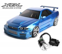 Радиоуправляемая машина для дрифта MST MS-01D NISSAN R34 GT-R 4WD RTR масштаб 1:10 2.4G - MST-533009
