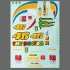 Набор наклеек для моделей масштаба 1|10 VR46 THE DOCTOR (2 листа) - SWS-3329125