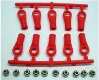 Наконечники нейлоновые с шарами 5.8mm, Long, Red (10шт) - GSC-900002FR