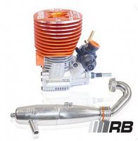 Нитродвигатель 0.21 - RB C6 BBII TURBO L2G + выхлопная система (192P + 2045P) - RB-E01006-C6BBII