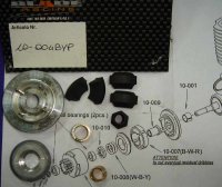 Сцепление регулируемое - Clutch adjustable 4 shoes black, soft spring, plus - 10-004BYP