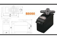 Серво Futaba S5050 высокоскоростная, для 4-6 масштаба - futm5050