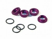 SHOCK SPRING ADJUST NUT (PURPLE) 4PCS - HPI-30004
