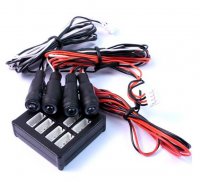 Комплект светодиодных огней Angeleye (КРАС|БЕЛ) (YR Plug) с контроллером - LK-0023WT-RD
