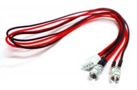 Пара светодиодов сверхярких красных 3мм Yeah Racing - YR-LK-0008RD