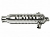 Труба выхлопная 1|8 - RIBBED TUNED PIPE (SILVER) для Саважа - HPI-86188